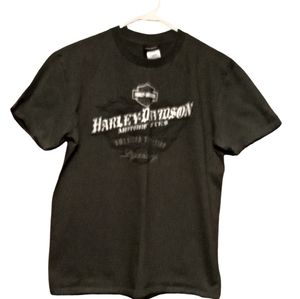 Harley Davidson Motorcycle Men's T shirt size Large Olive green